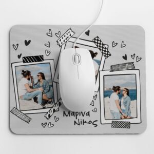 Υφασμάτινο mousepad με 3 δικέ σου φωτογραφίες και αφιέρωση Προσωποποιημένο